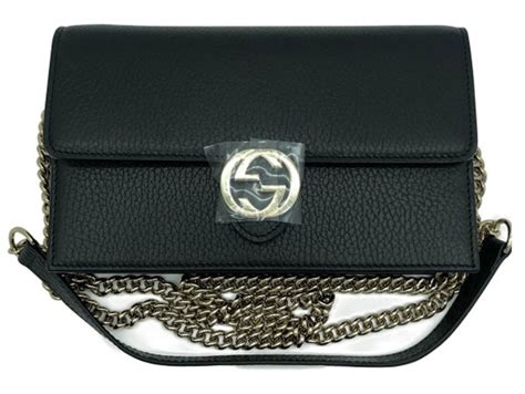 Gucci Dollar Calfskin Interlocking GG Wallet on Chain Bag 